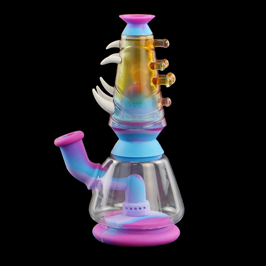 Colorful Silicone and Resin Smoking Hookah Custom Logo Premium Quality 7′′ Water Pipes