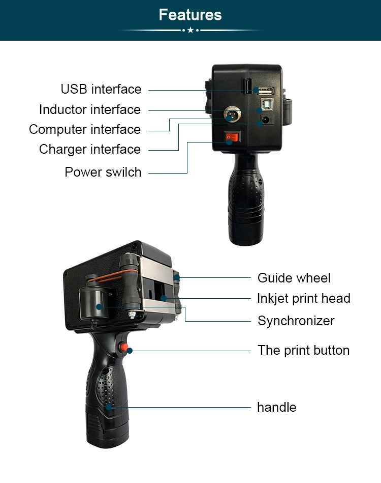 Cheap Label Jet Thermal Handheld Intelligent Inkjet Printer with Good Quality