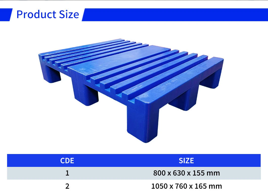 L1050* W760* H175 High Nine Feet Plastic Pallet for Printing Industry