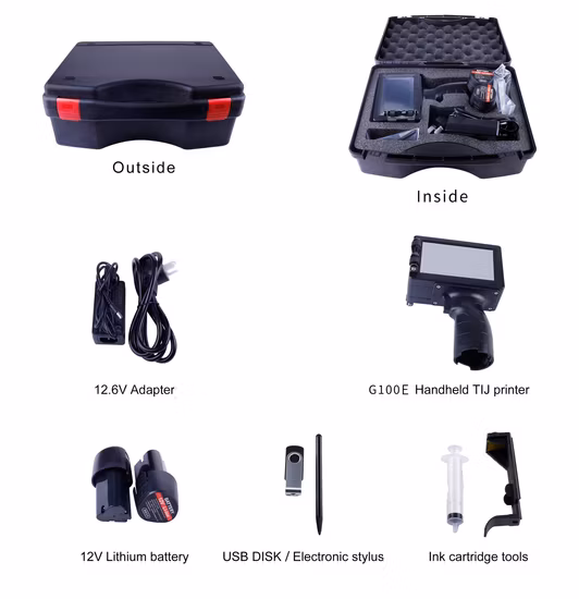 화장품 포장용 만료 날짜와 배치 번호가 포함된 12.7mm 미니 핸드헬드 잉크젯 프린터