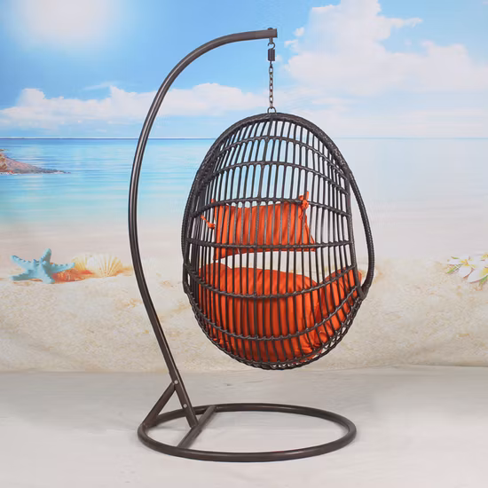 옥외 여가 정원 가구 고리 버들 세공 안뜰 등나무 흔들 의자
